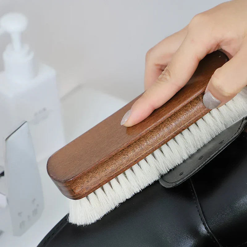 Premium beech wood wool hair Shoe brush