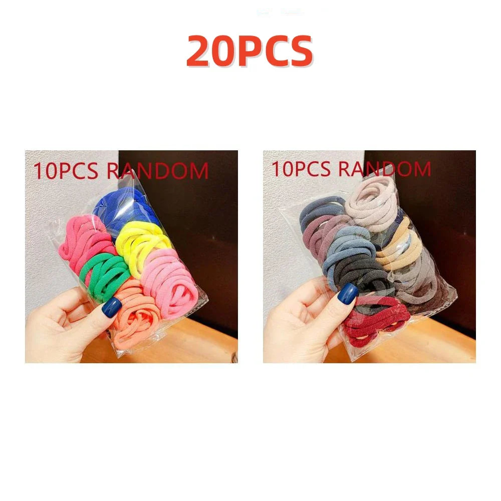 10Pcs Elastic Rubber Band Seamless Gradient Hair Rope
