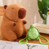 Cute Capybara With Backpack Plush Toys Sitting Lovely