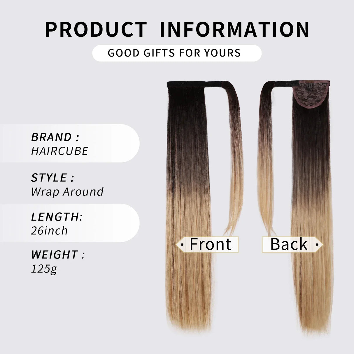 LOUIS FERRE Straight Ponytail Extension 26 inch Pony