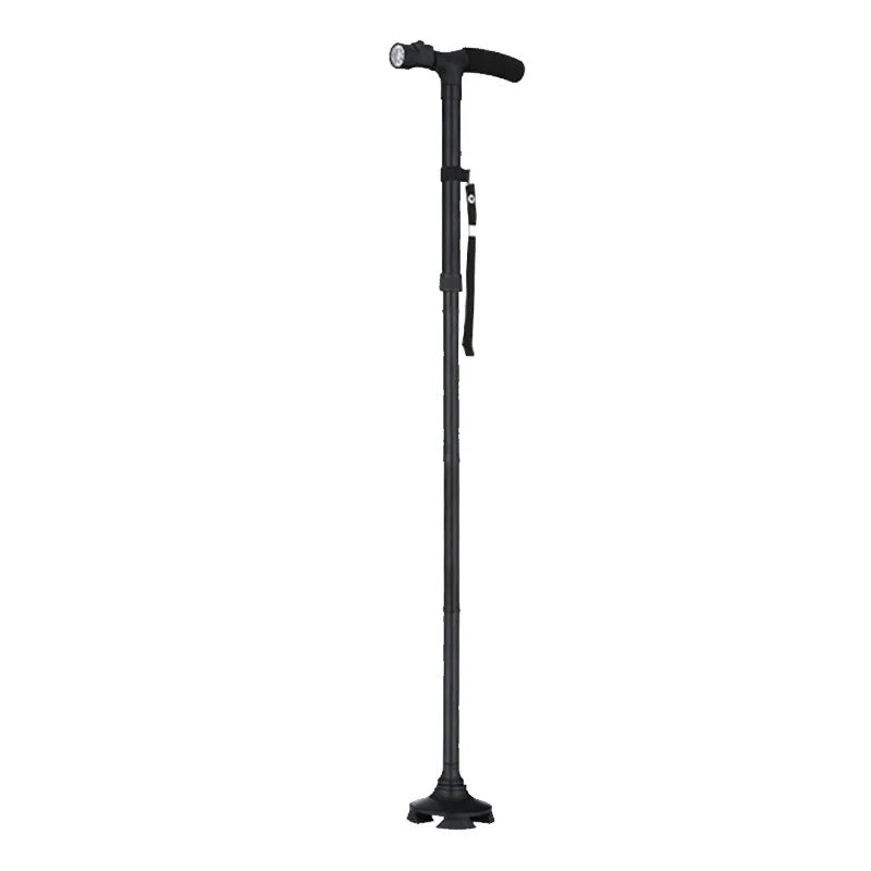 Foldable Telescopic Crutch With LED for Elderly Height