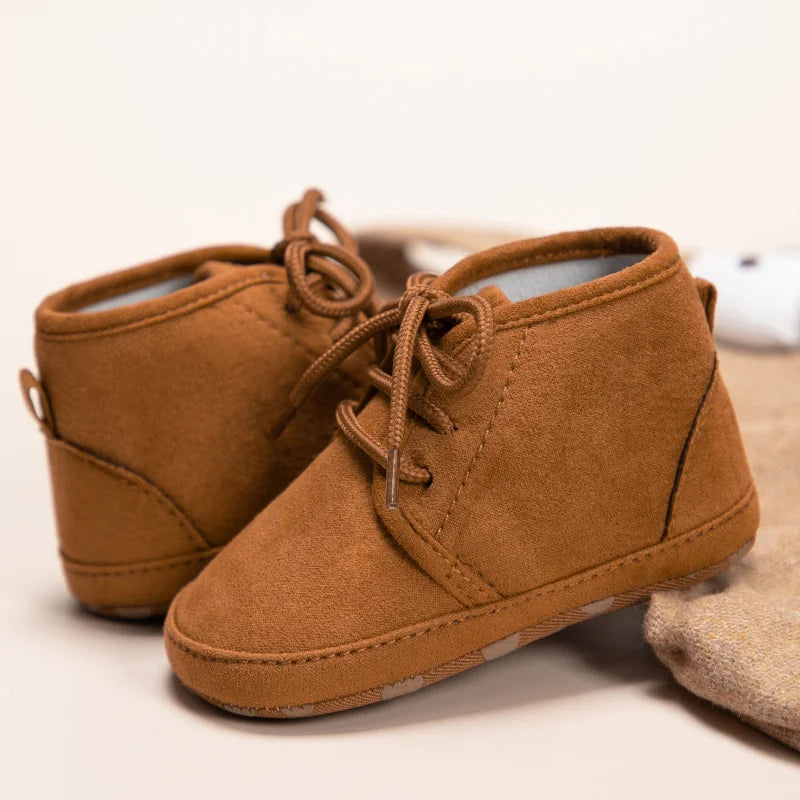 Newborns Baby Boys Girls Shoes Retro PU Soft