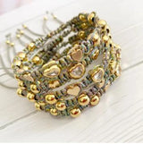5Pcs Fashion Zircon Love Heart Braid Bracelet Jewelry