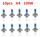 10pcs H4 60/55W 100W Car Halogen Bulb 12V Super Xenon White Headlight Lamp