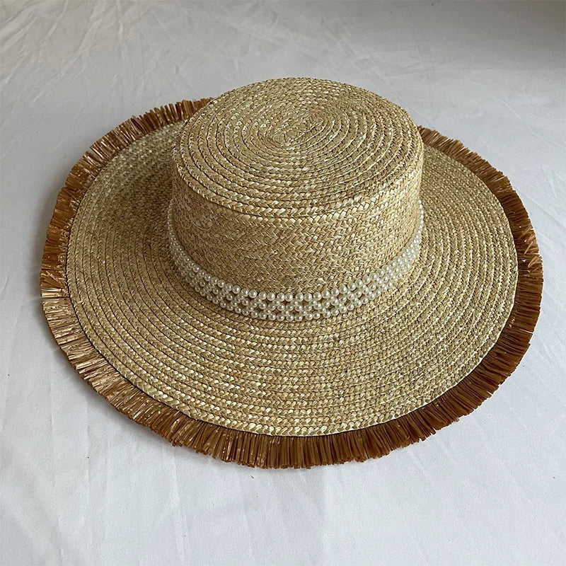 Large Eaves Beach Sunhat Woven Straw Hat Summer