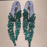 Bilincolor Golden Orange Long Tassel Earring for Women