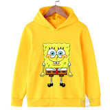 Spring and Autumn SpongeBob Printed Hoodies for Kids
