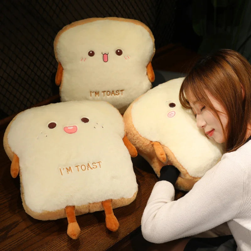 New 1pc 35cm Plush Bread Pillow Cute Simulation