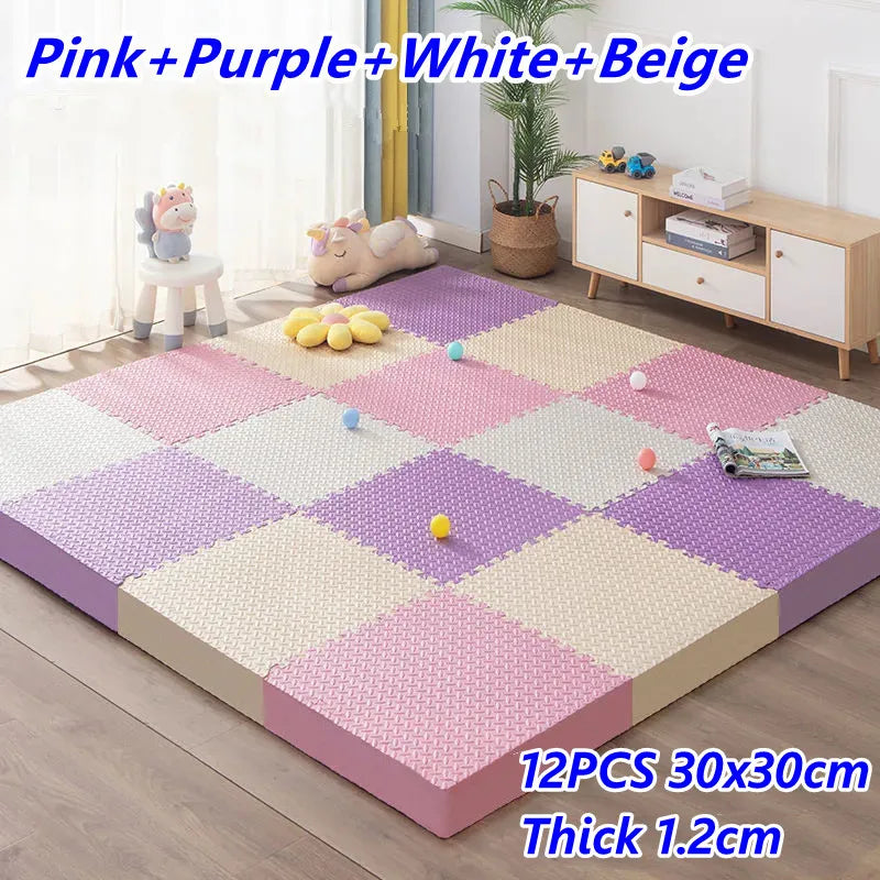 Baby Game Mat 12PCS Puzzle Mat Thick 1.2cm