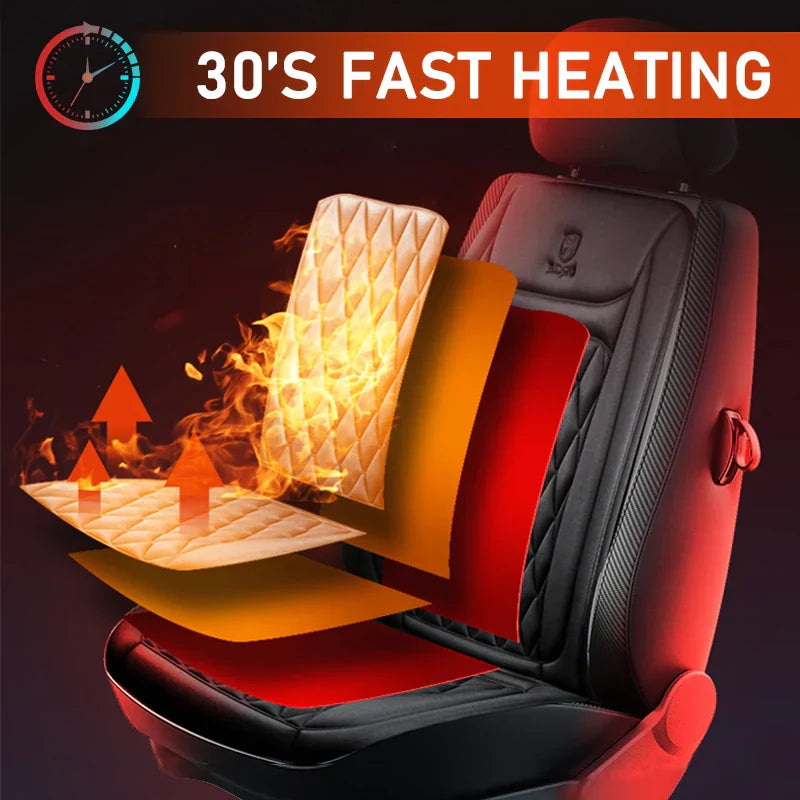 12V Heated Car Seat Cushion Cloth/Flannel Car Seat