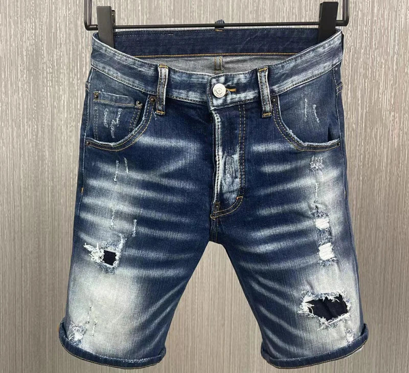 fashion BRAND Men Summer Denim dsq Shorts Print