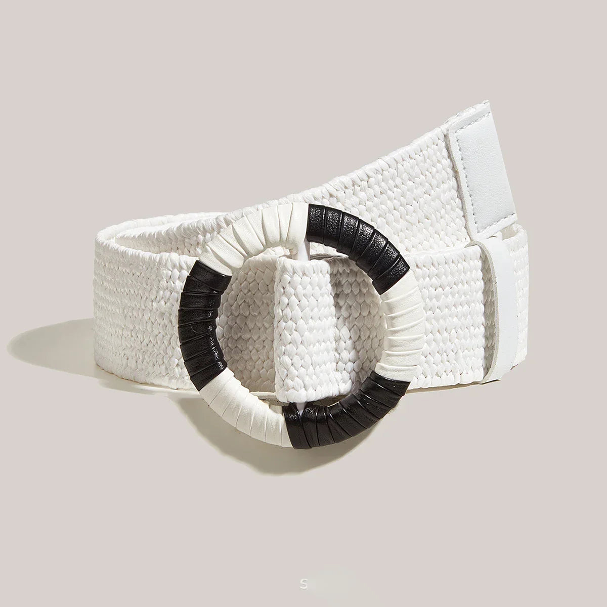 Bohemian Style Hand-woven Black and White Round Buckle
