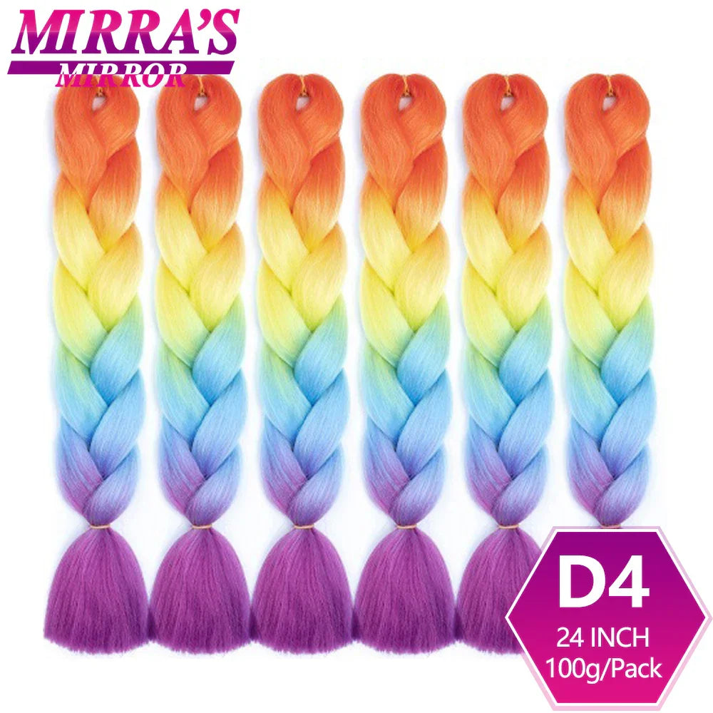 Synthetic Jumbo Braids Hair Omber Braiding Hair Extensions for Women Yaki Texture Black Blue Fake Hair Mirra’s Mirror