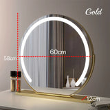 Vanity Mirror with Lights LED Round Makeup Mirror for Bedroom with 10X Magnification Smart Touch Dimmable 3 Modes 360° Rotation