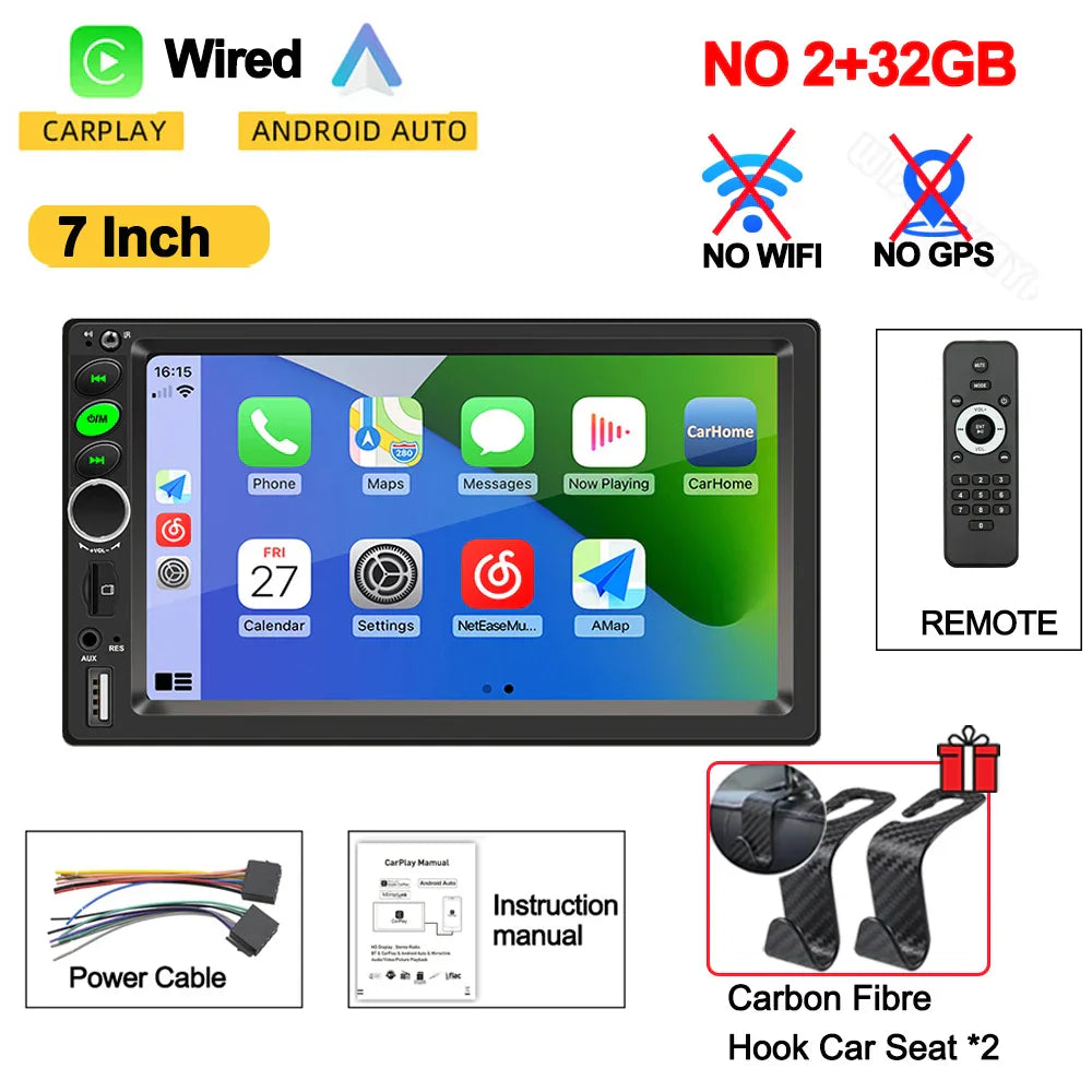 7"9"10" Android 13 Car Radio Androidauto Carplay 2