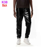 Mens Shiny Silver Metallic Jogger Sweatpants Hip Hop