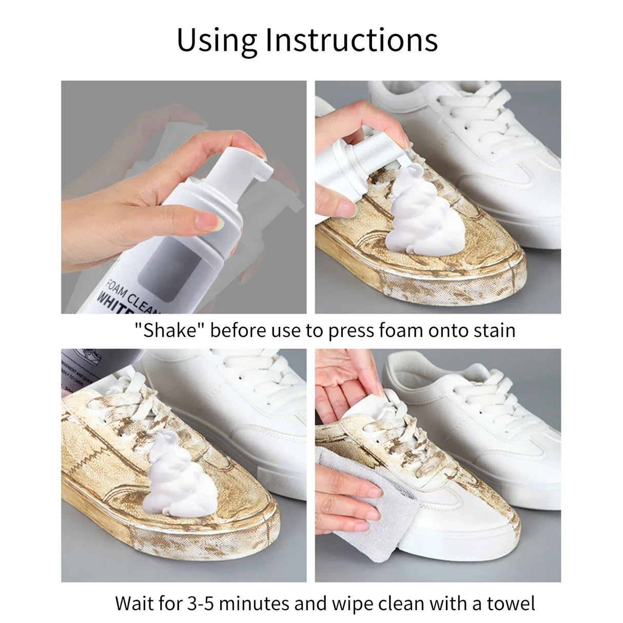 200ml Shoe Whitener White Shoe Clearning Foam White