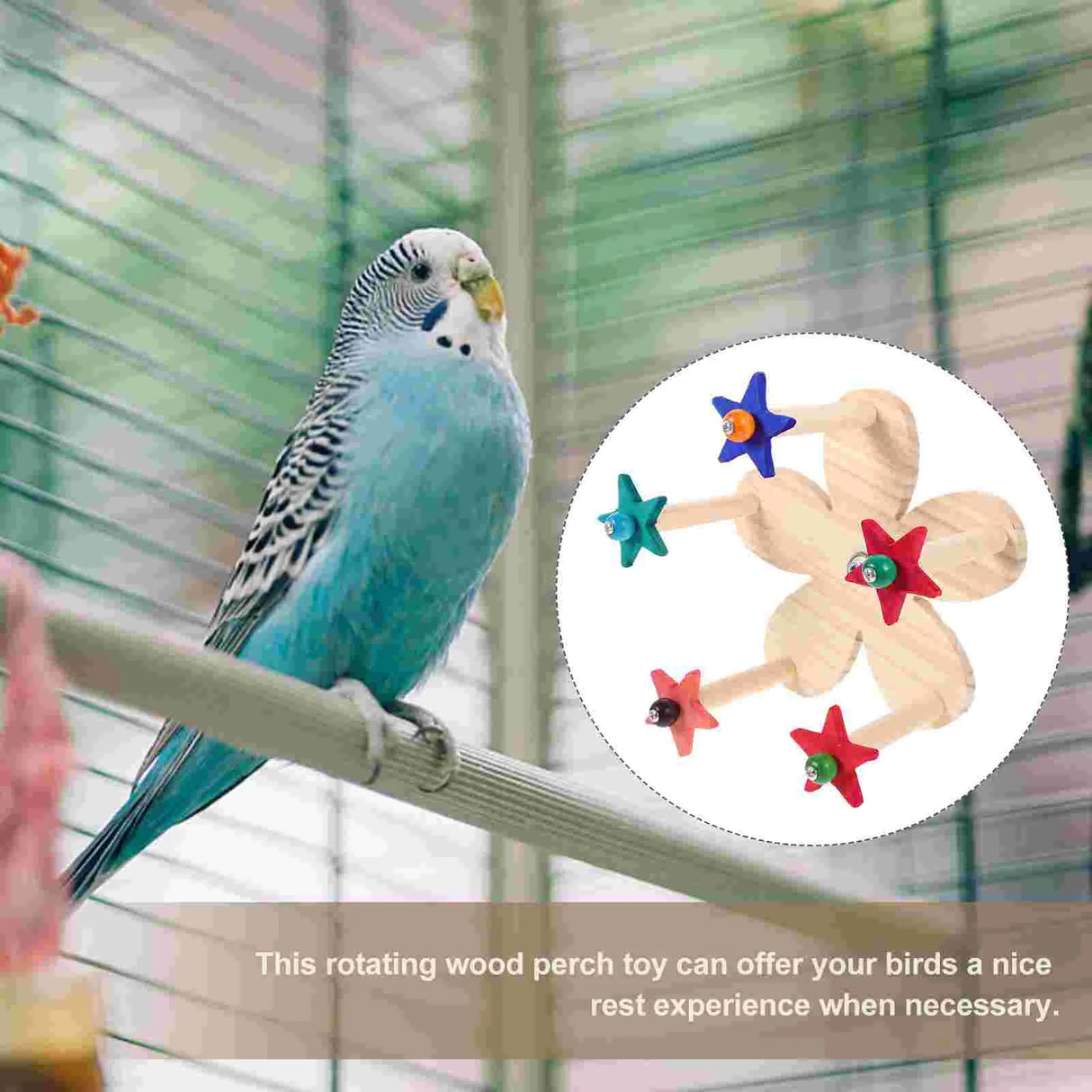 Parrot Toy Bird Perches for Cockatiels Parakeet Cage