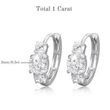 TBCYD 5mm D Color Moissanite Hoop Earrings For
