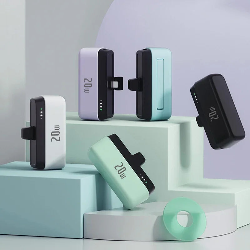 Mini Power Bank 5000Mah with LED Light Phone