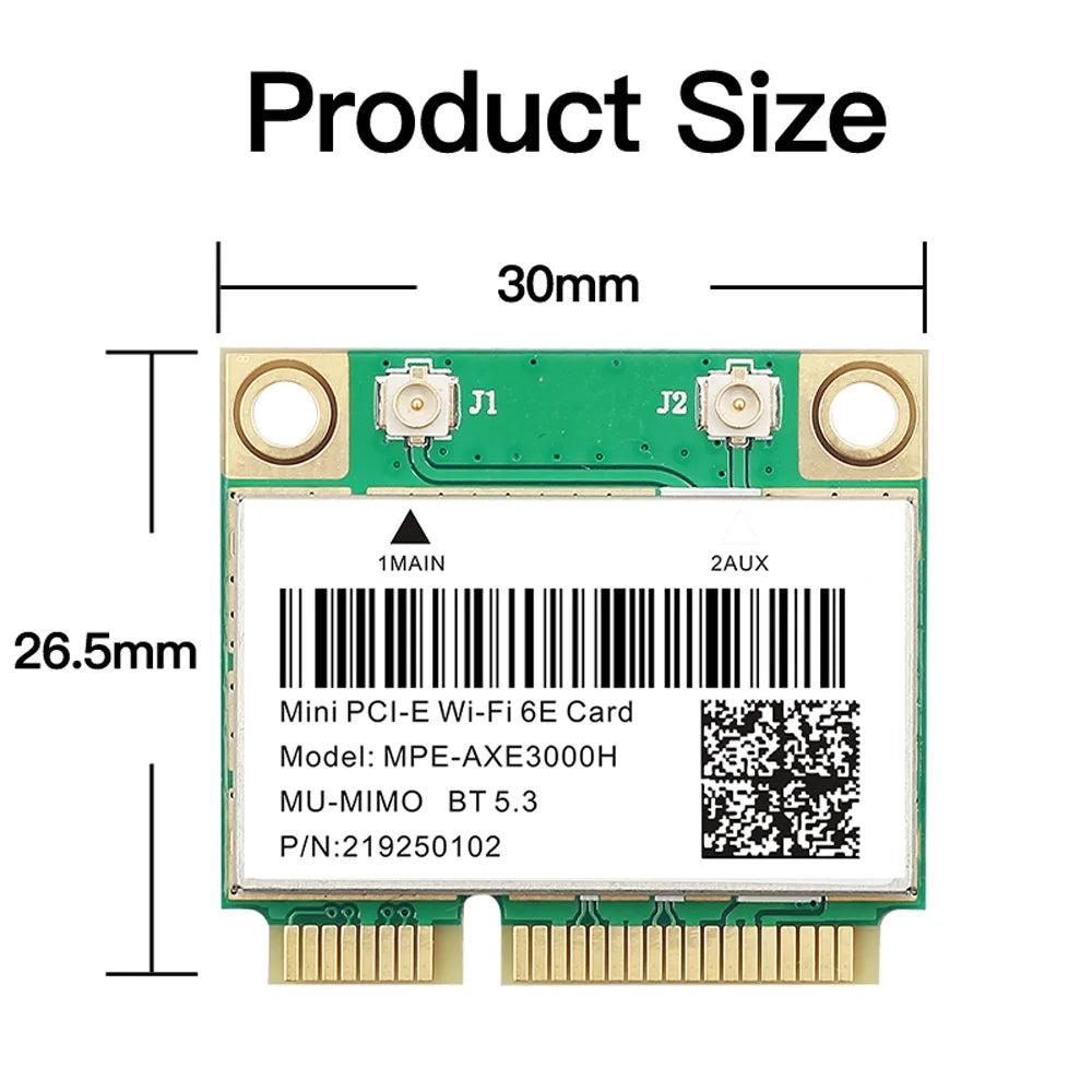 WiFi 6E AX210HMW Mini PCI-E Wifi Network Card