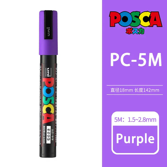 39 Colors Uni Posca PC-5M Paint Marker,1.8-2.5mm Medium