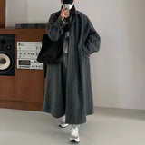 IEFB Korean Style Trend Wool Overcoat Loose Lapel