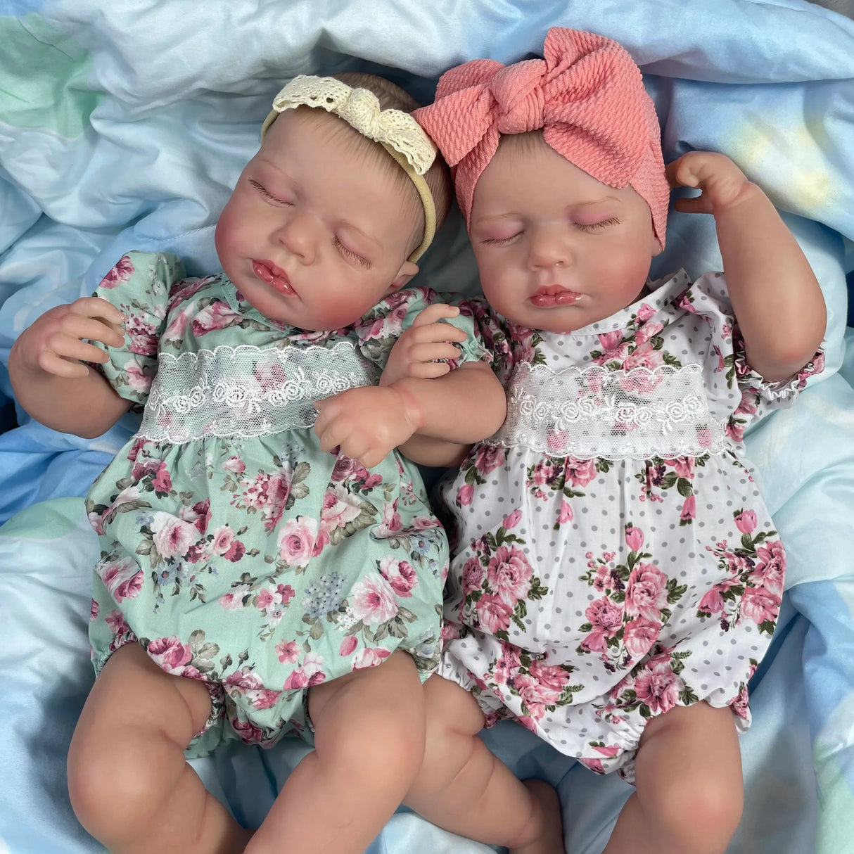 50CM Finished Reborn Baby Dolls LouLou Twins Girl