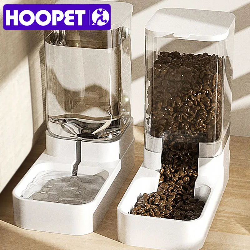 HOOPET Dog Feeder Cat Automatic Feeding Water Bowl