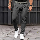 Slim Fit Suit Pants Men's Slim Fit Solid