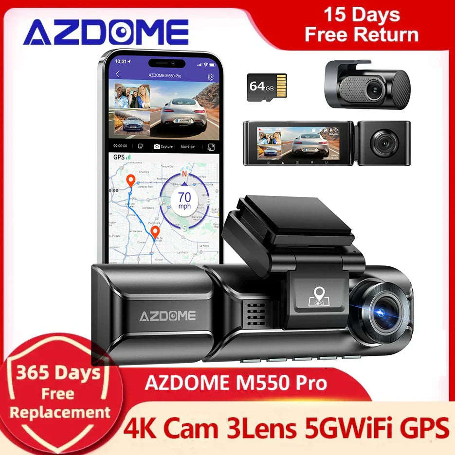 Upgrade AZDOME Car DVR M550 Pro Dash Cam