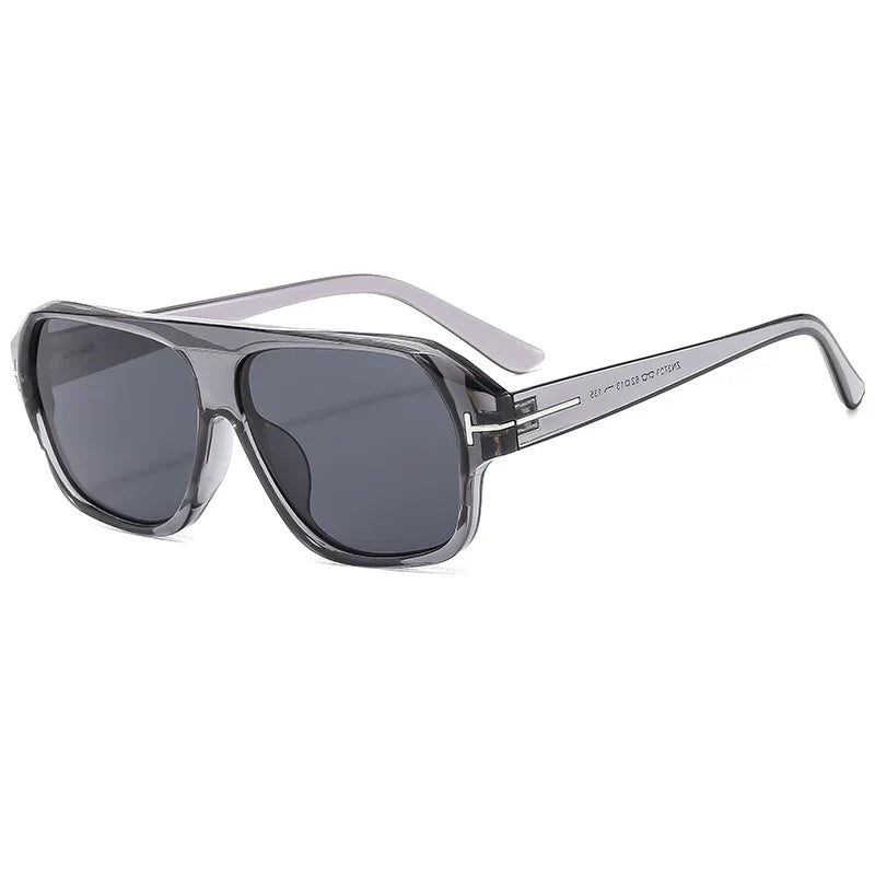 Trend Oversized Square Pilot Sunglasses Women 2024 Gradient