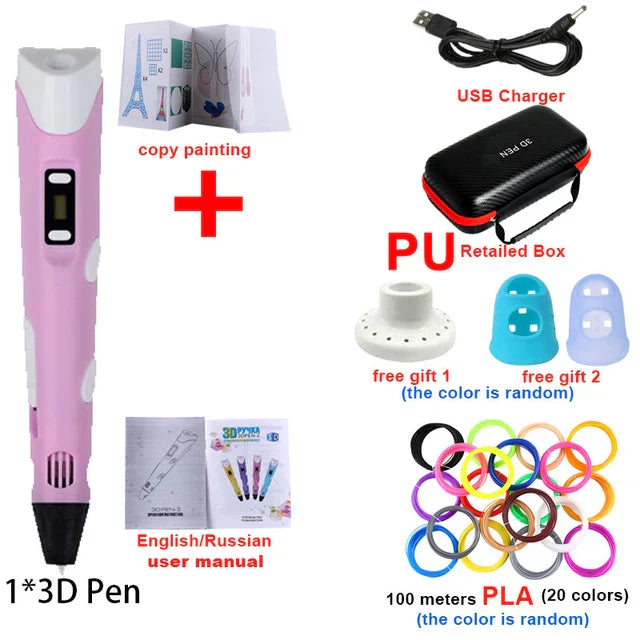 Creative 3D Printing Pen Set with Travel Case