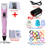 Creative 3D Printing Pen Set with Travel Case