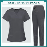 Workwear Nurse Uniform TopsStraight Pants Medical Nursing Uniform