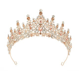 Vintage Queen Crown Durable Gorgeous Baroque Crystal Headbands