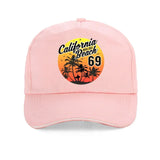 Vintage California Malibu Beach Sunhat Fashion Beach Cartoon