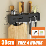 Stainless Steel Kitchen Storage Rack Wallmounted Multifunctional Storage
