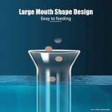Aquarium Feeding Tube Dish Clear Glass Fish Tank