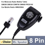 Mic Speaker 8pin Hand Microphone For Motorola Walkie