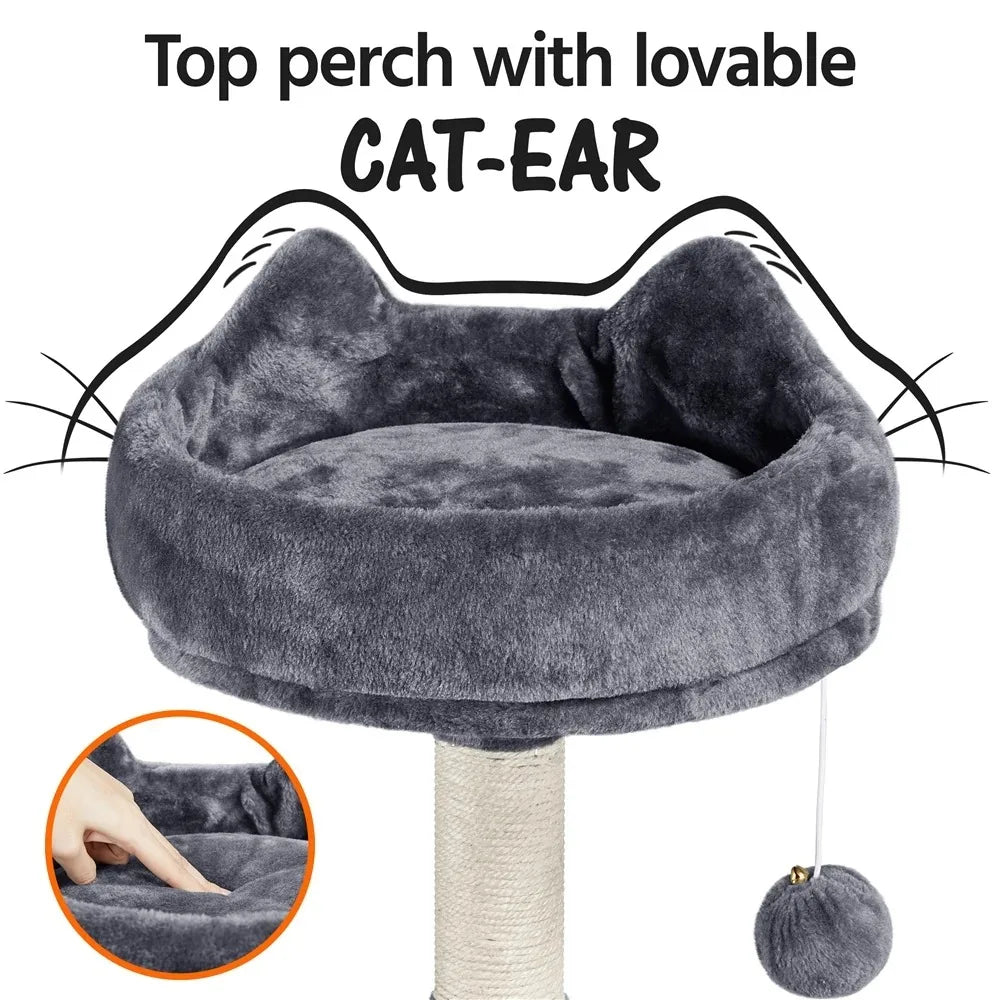 54.5" Cat Tree Tower with Scratching Posts for Cats