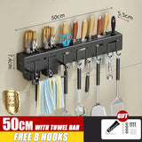 Stainless Steel Kitchen Storage Rack Wallmounted Multifunctional Storage