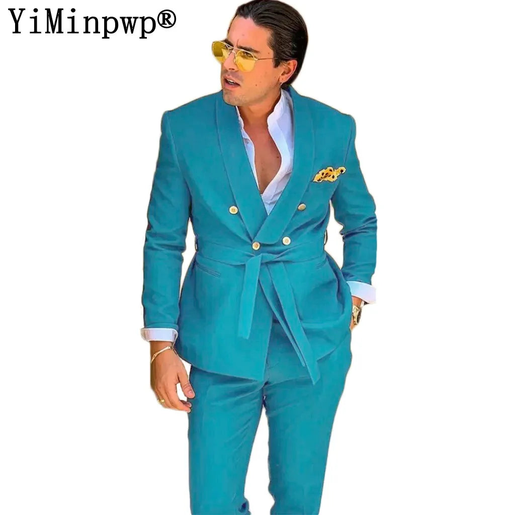 Designer Green Suits for Men 2 Piece Blazer