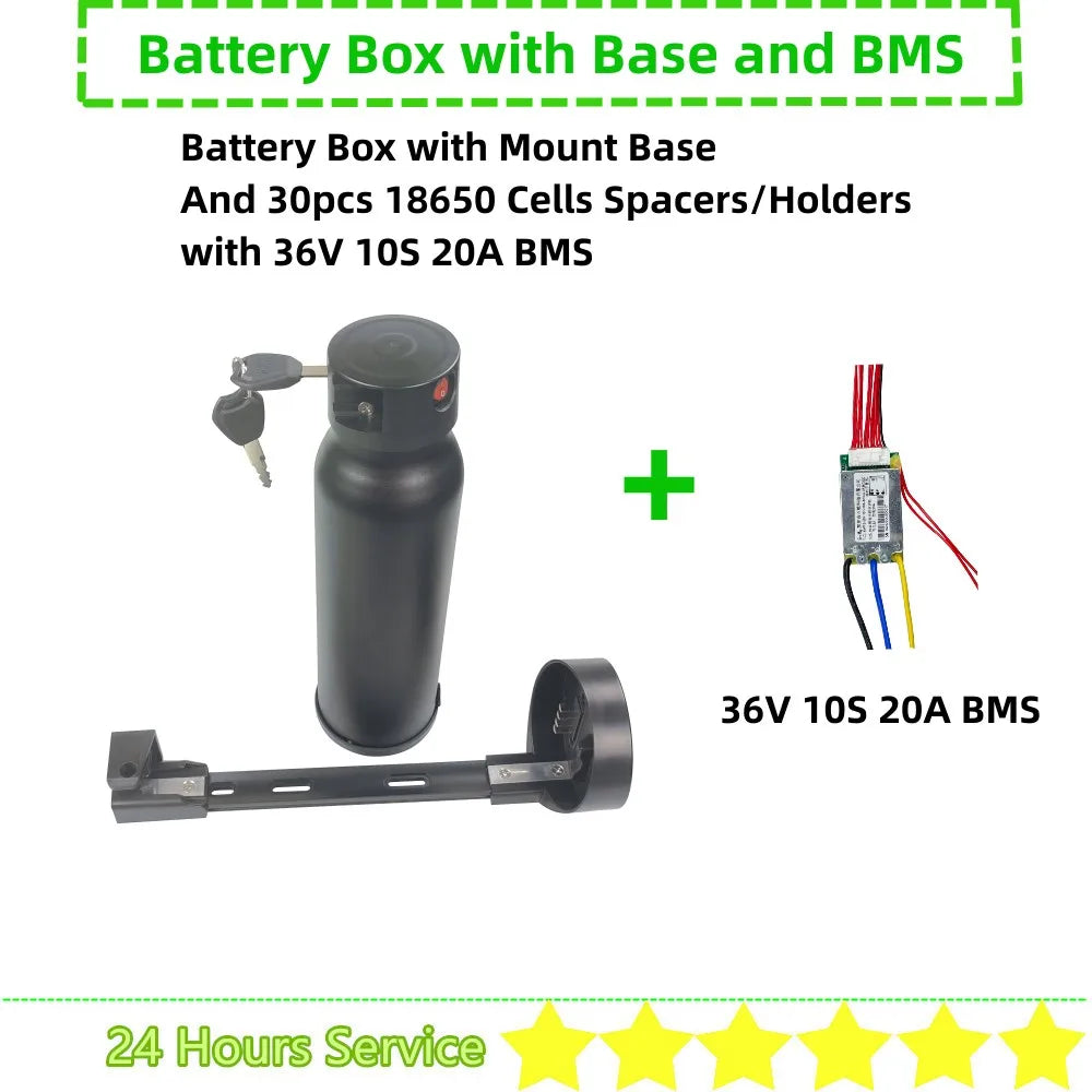 36Volt Water Bottle Dolphin Ebike Battery Box 30