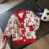 2022 Autumn Winter Girls Boys Fleece Knitting Sweaters