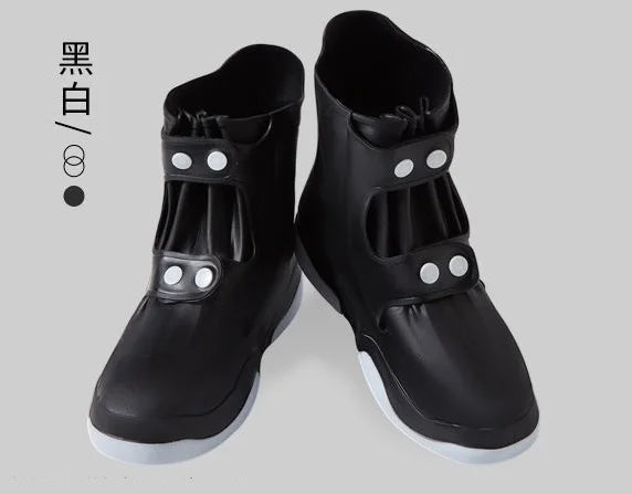 New Transparent Waterproof Shoe Covers With Buttons Men