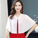 Korean Solid Chiffon Transparent Sunscreen Shawl Female Summer