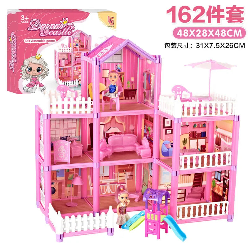 Kids Toy Simulation Doll House Villa Set Pretend