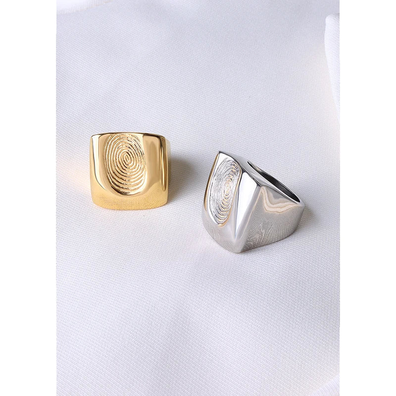 316L Stainless Steel Rings Exaggerated Personality Cast Rings