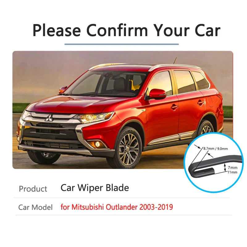 For Mitsubishi Outlander 2003~2019 Wiper Blade Car Accessories